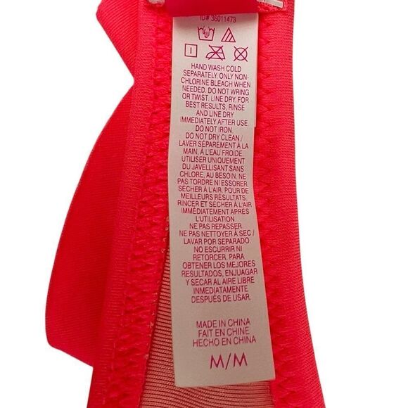 Victoria’s Secret Swim Neon Orange Ruffle Bikini Top Size Medium - Picture 4 of 4